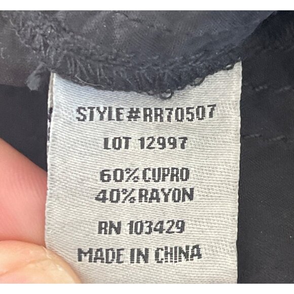 Marrakech Teri Tie Waist Cupro Silk Jogger Pants Black Snap Cuffs Size 29 Chic - Picture 8 of 14